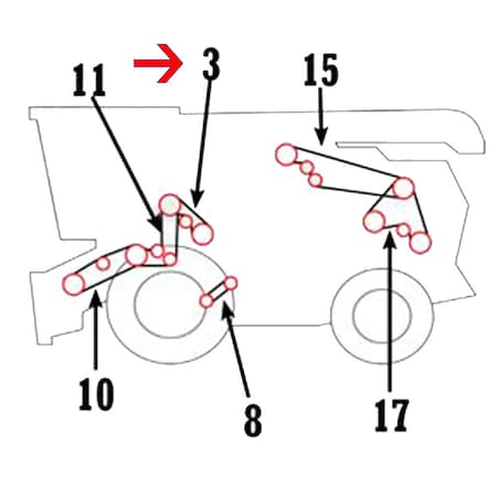 Aftermarket H143700 Beater Drive Belt Fits John Deere Combine CTS CTS II CTS RICE COB40-0701
